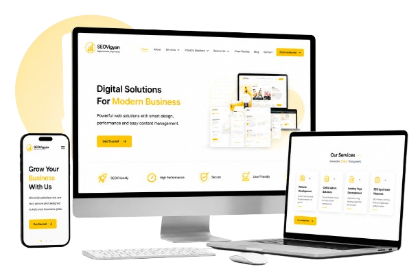 SEOvigyan Modern Website Devices Mockup